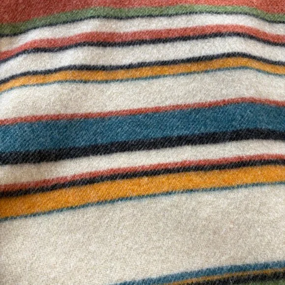 Vintage Woolrich Southwestern Stripe Women's Coat Medium Lined Wool Mohair - Picture 5 of 9